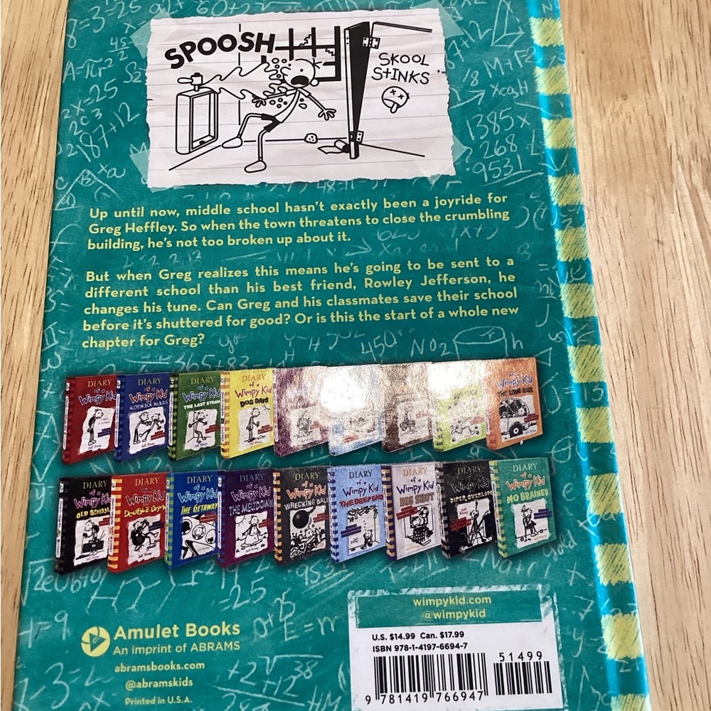 *SIGNED* Diary of a wimpy kid No Brainer book